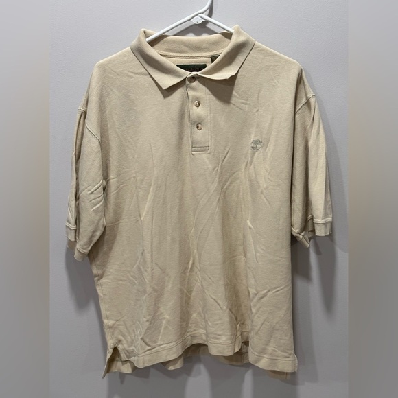 Timberland Men’s Cream Polo Size Large - Picture 1 of 5